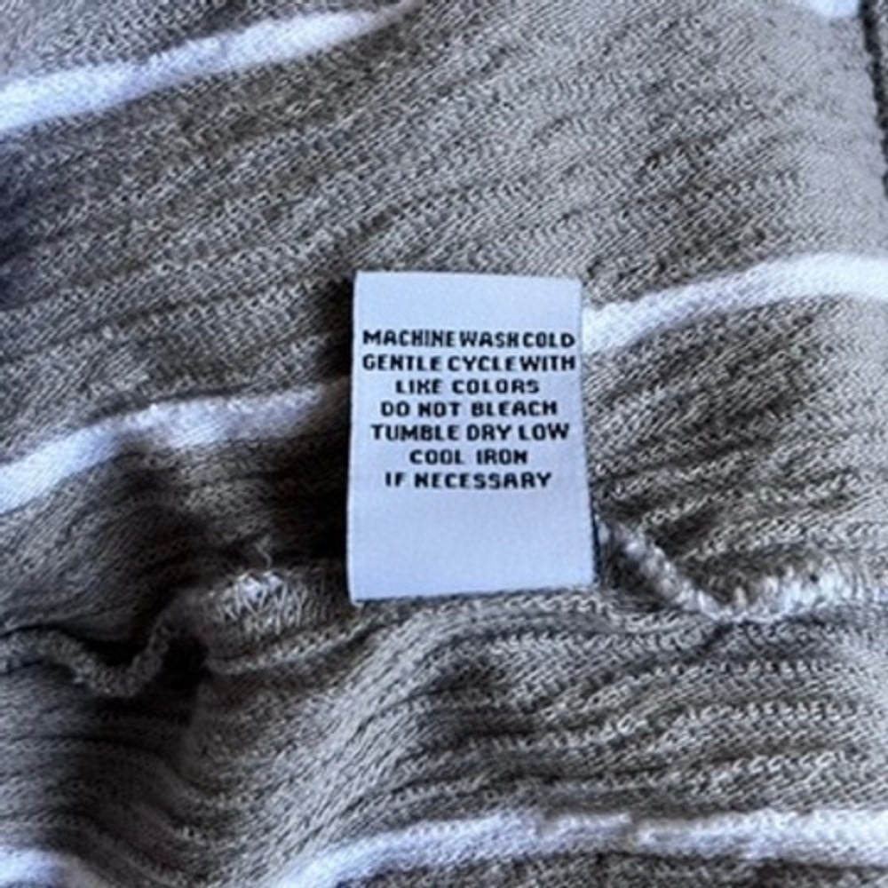 Habitat French Terry Stripe Hoodie Cotton Button‎ Front Sweatshirt size large - Picture 14 of 14